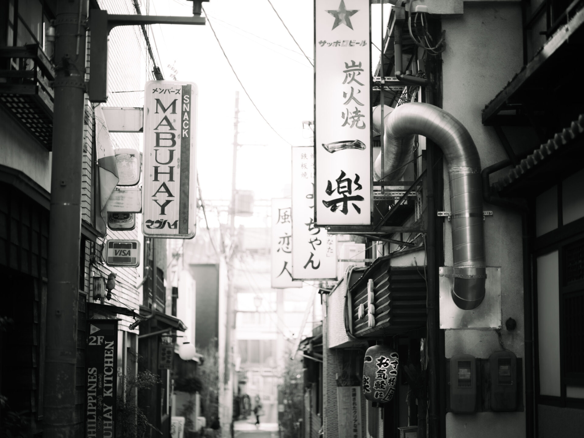 Nara Noir: A Timeless Drinking Street in Black and White