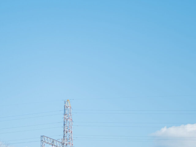 The sky and utility poles