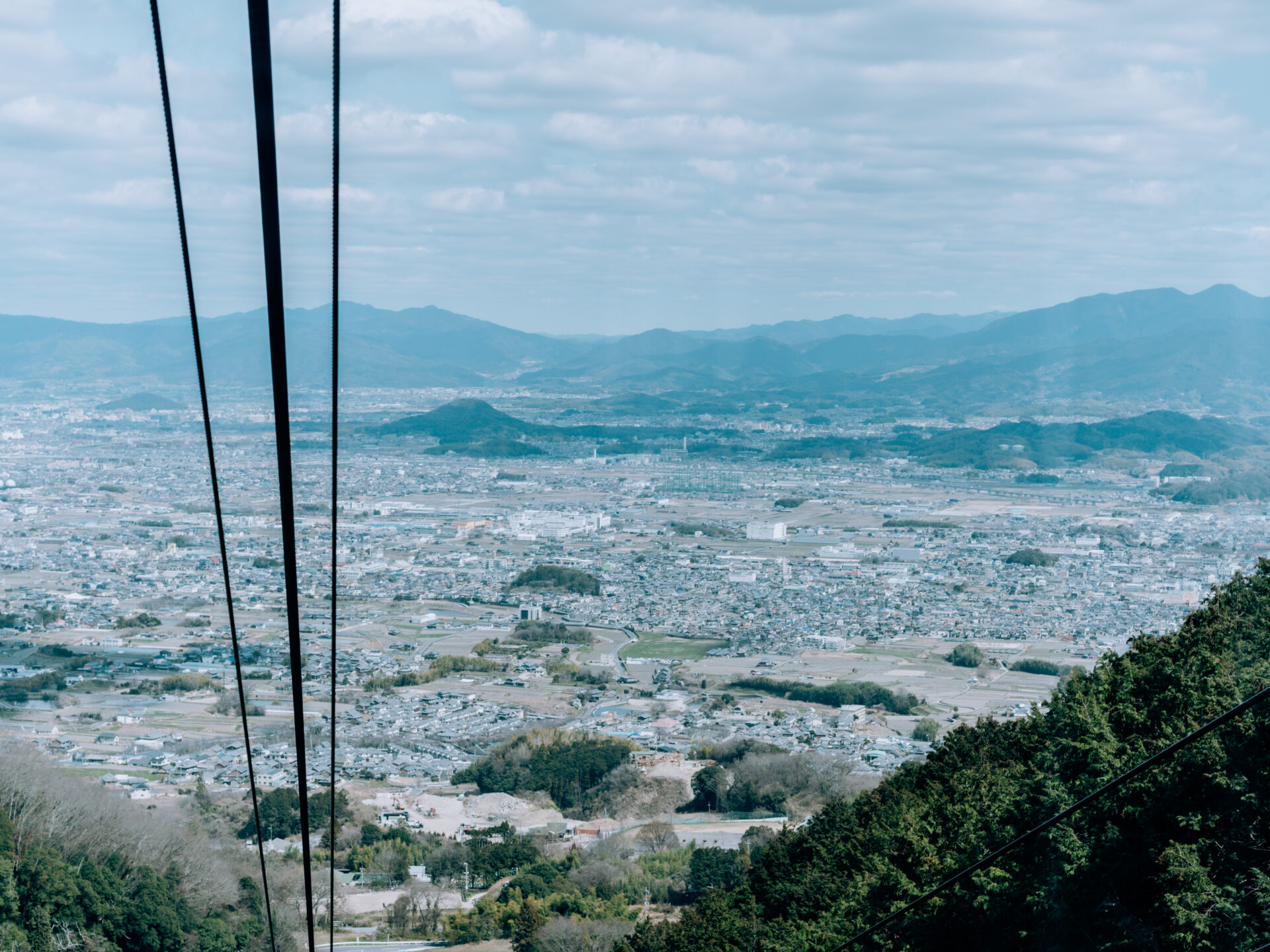 Panoramic view of Mount Katsuragi in Nara, Japan