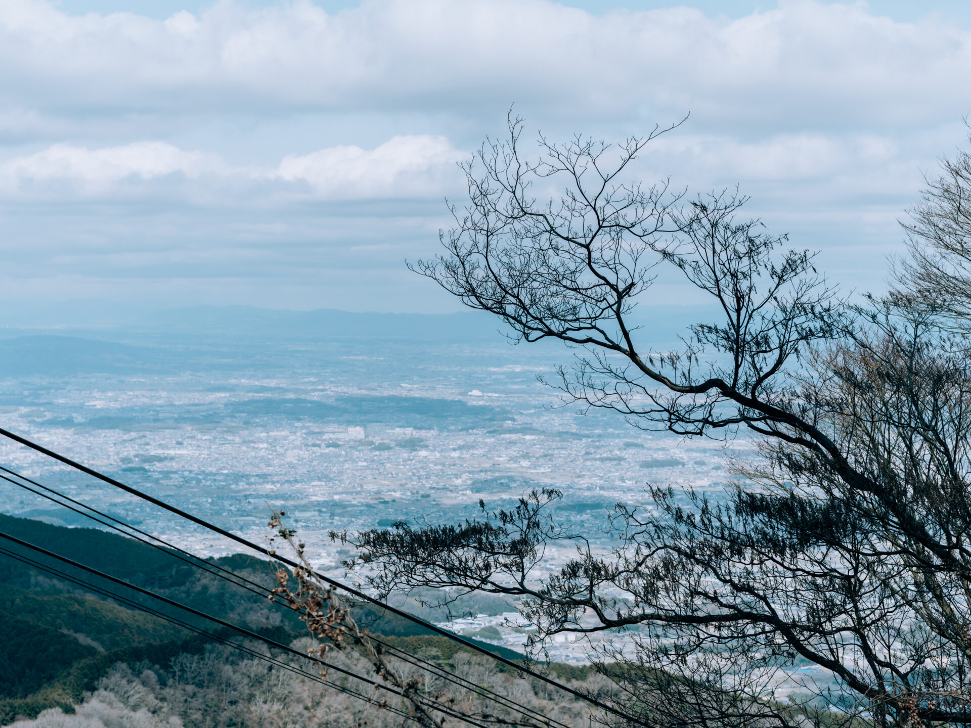 Panoramic view of Mount Katsuragi in Nara, Japan