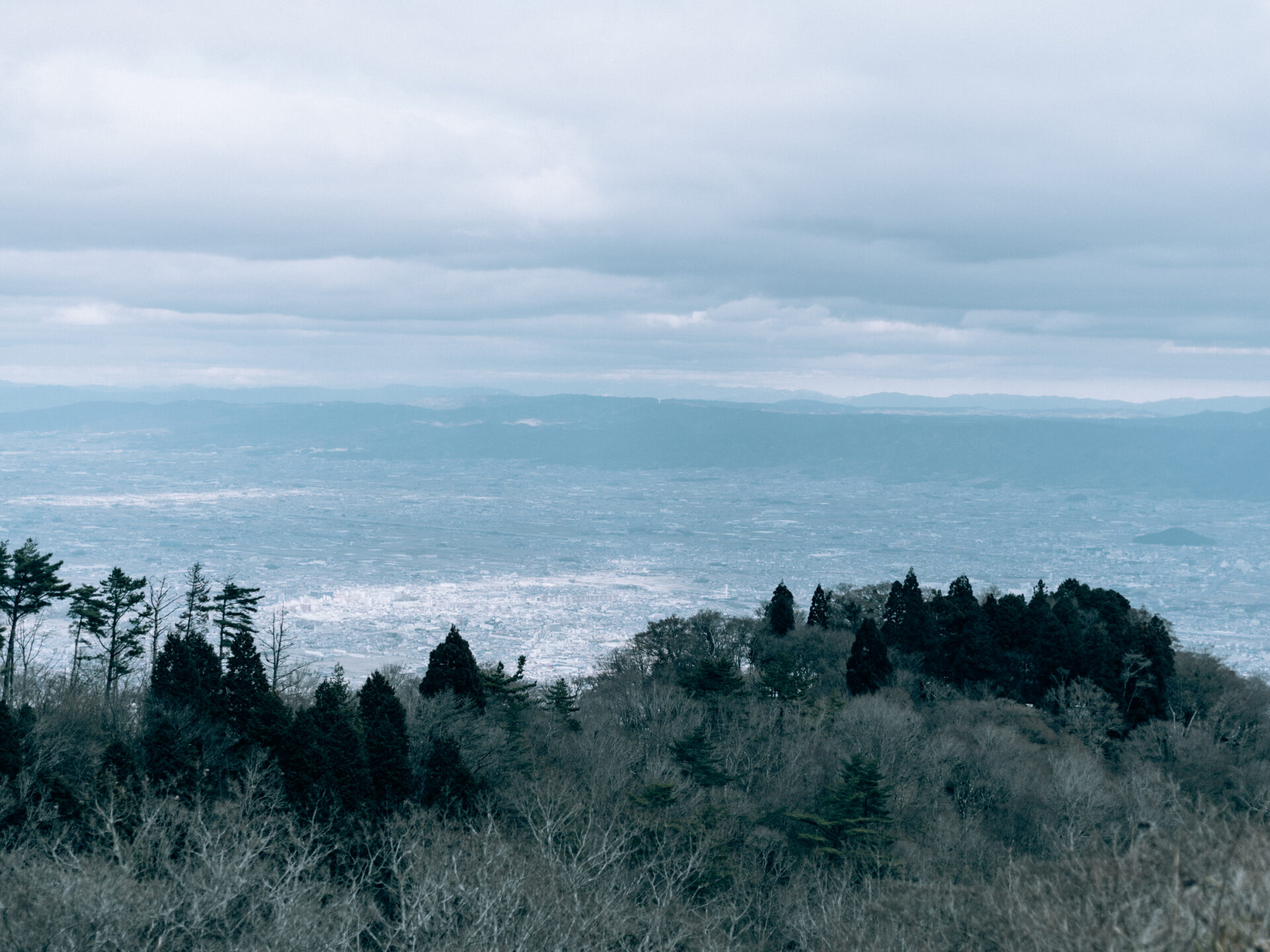 Panoramic view of Mount Katsuragi in Nara, Japan