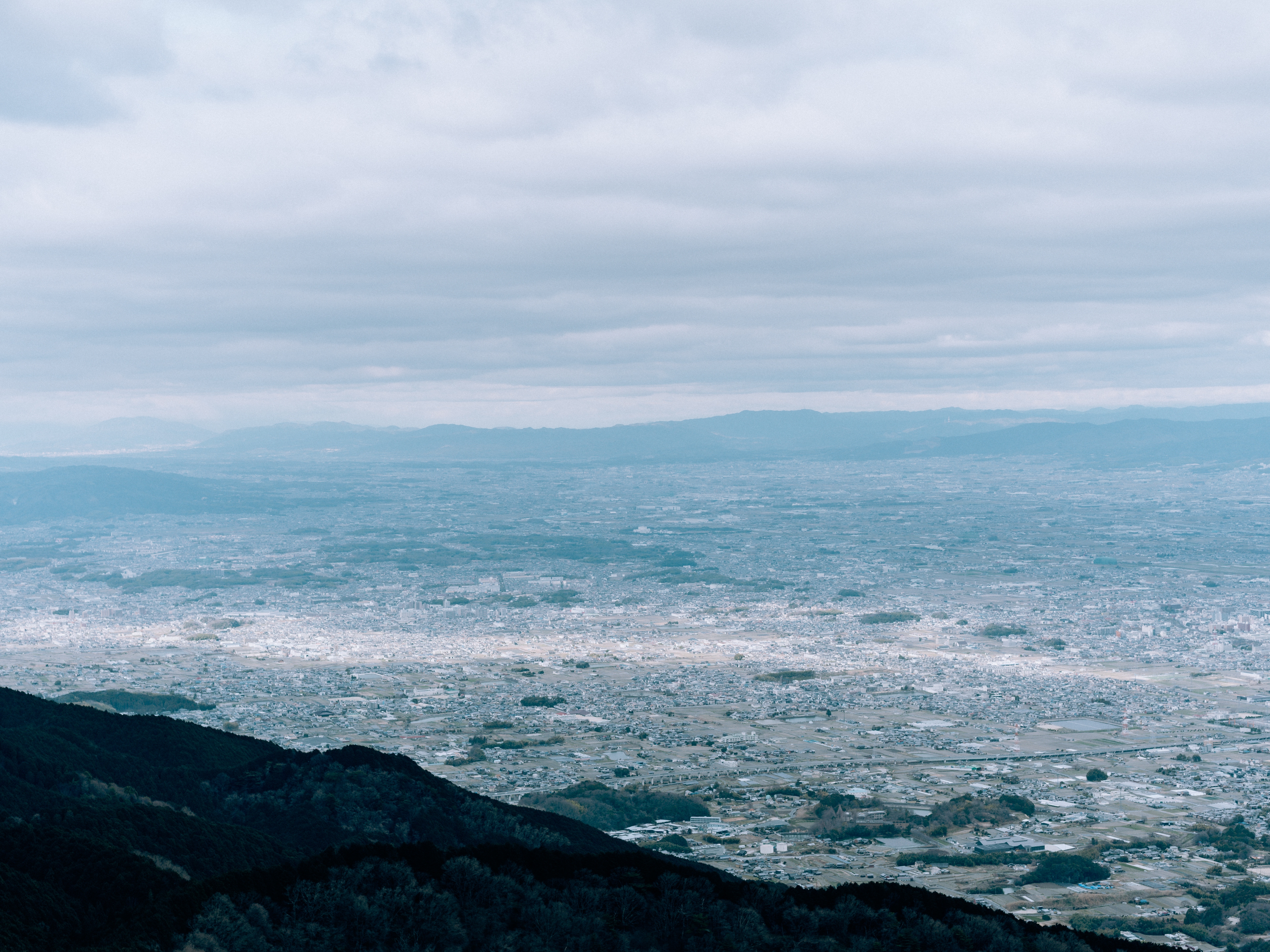 Panoramic view of Mount Katsuragi in Nara, Japan