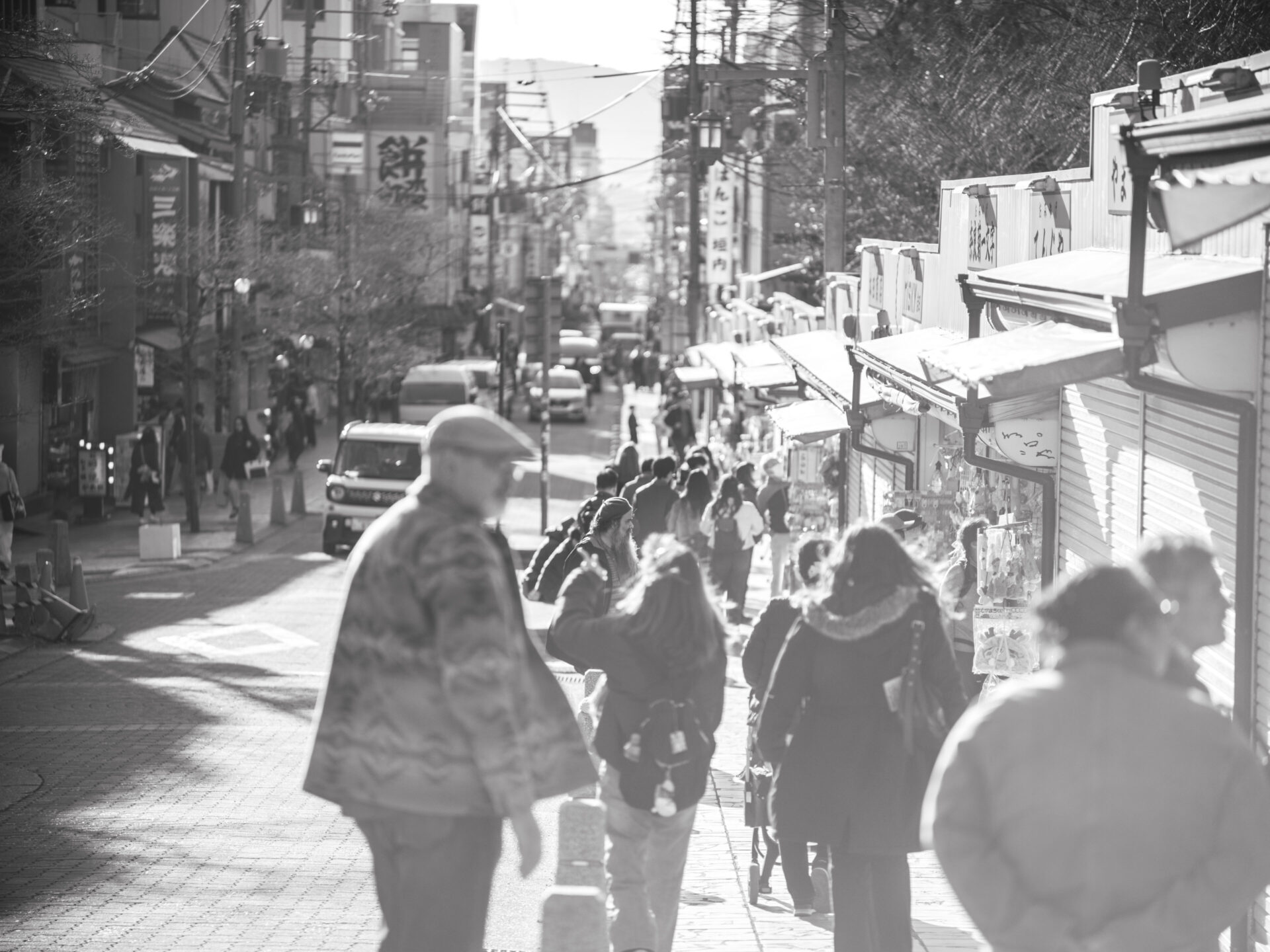 Golden Contrast: Twilight Whispers on Sanjo-dori, Nara