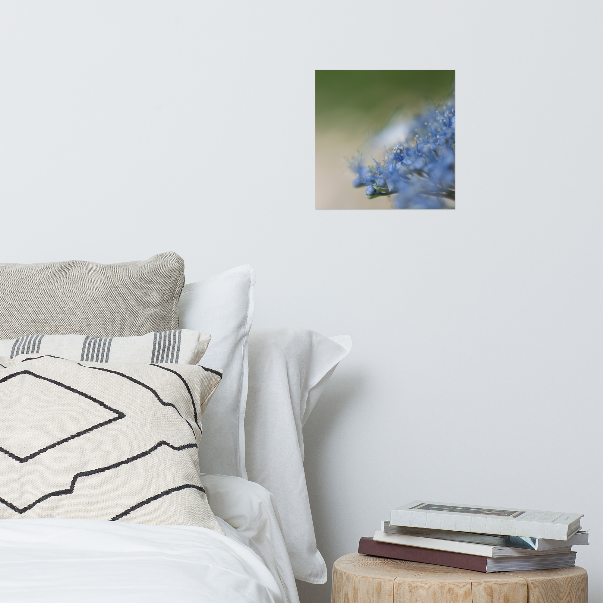 Matte Art Poster: Deep Blue Hydrangeas at Daian-ji Temple, Nara - Image 3