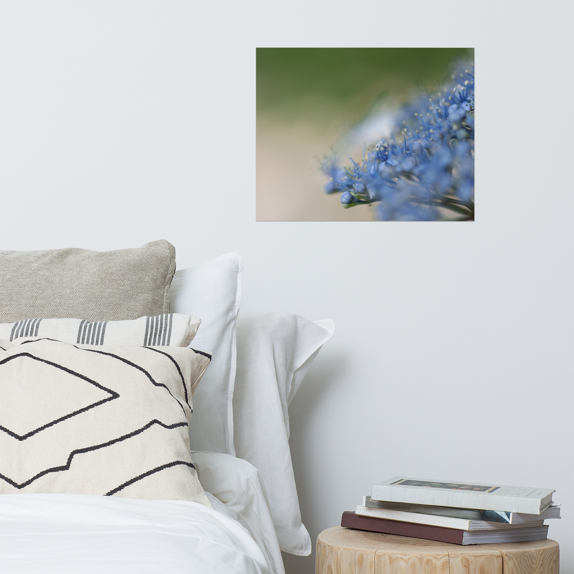 Matte Art Poster: Deep Blue Hydrangeas at Daian-ji Temple, Nara - Image 8