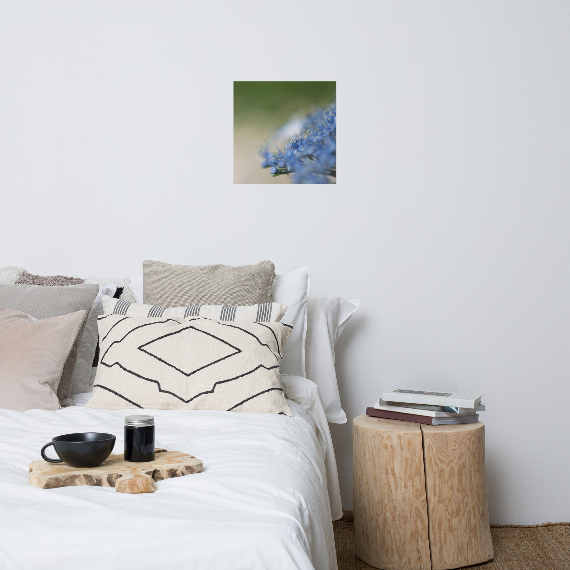 Matte Art Poster: Deep Blue Hydrangeas at Daian-ji Temple, Nara - Image 9