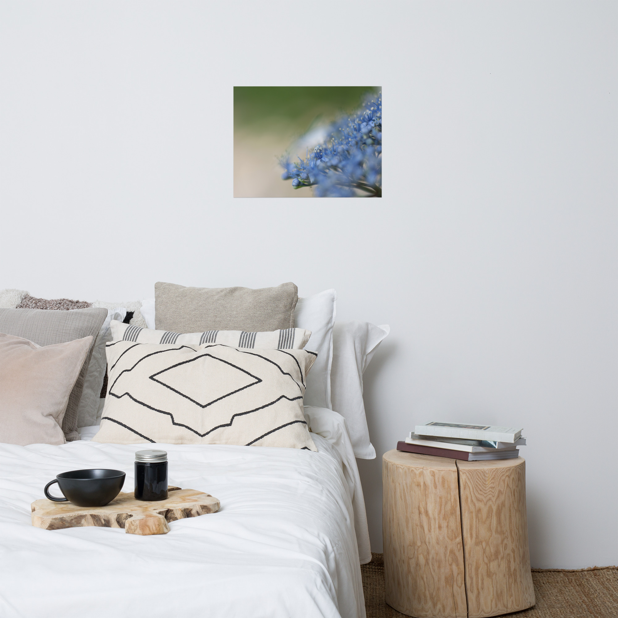 Matte Art Poster: Deep Blue Hydrangeas at Daian-ji Temple, Nara - Image 10