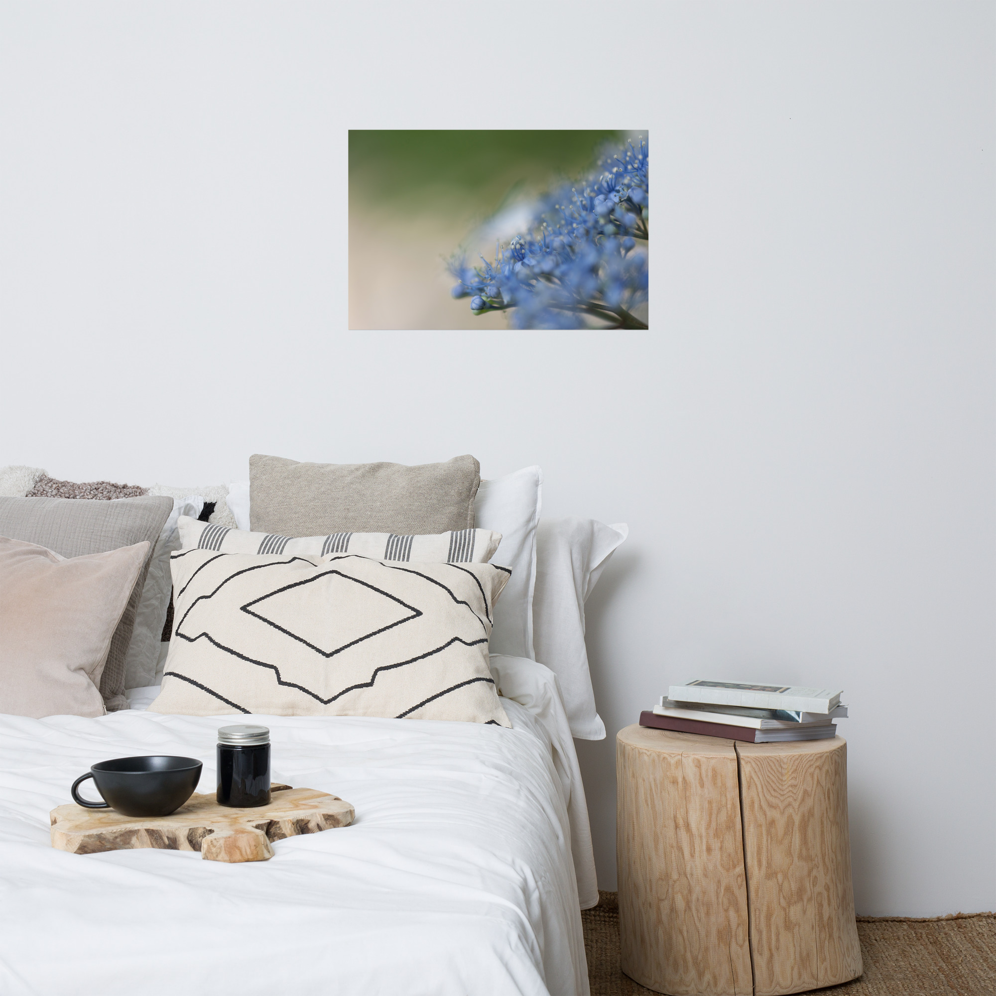 Matte Art Poster: Deep Blue Hydrangeas at Daian-ji Temple, Nara - Image 11
