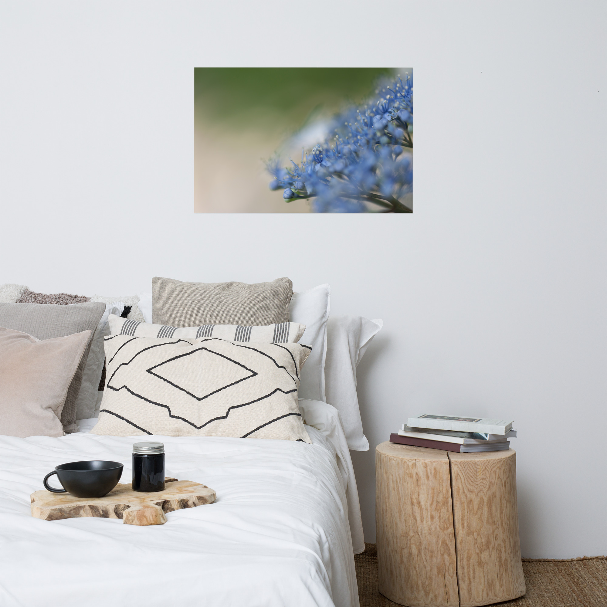 Matte Art Poster: Deep Blue Hydrangeas at Daian-ji Temple, Nara - Image 12